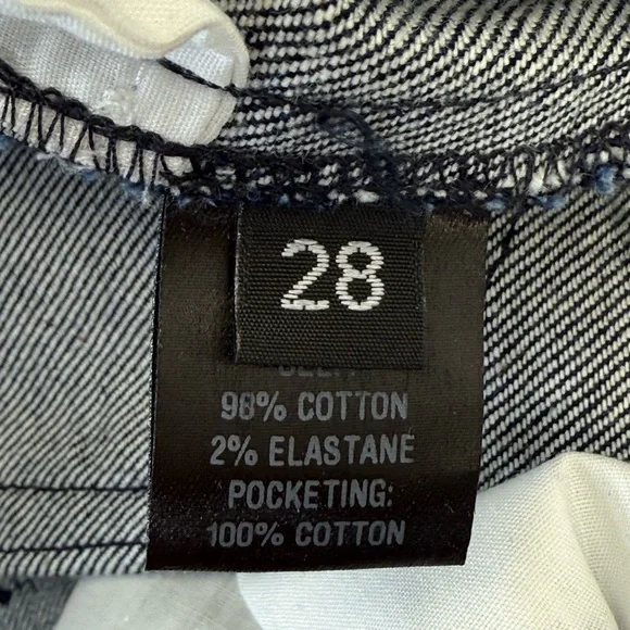 Brandon Maxwell High Rise Classic Straight leg Skinny Dark Blue Denim Size 28 - Picture 14 of 16